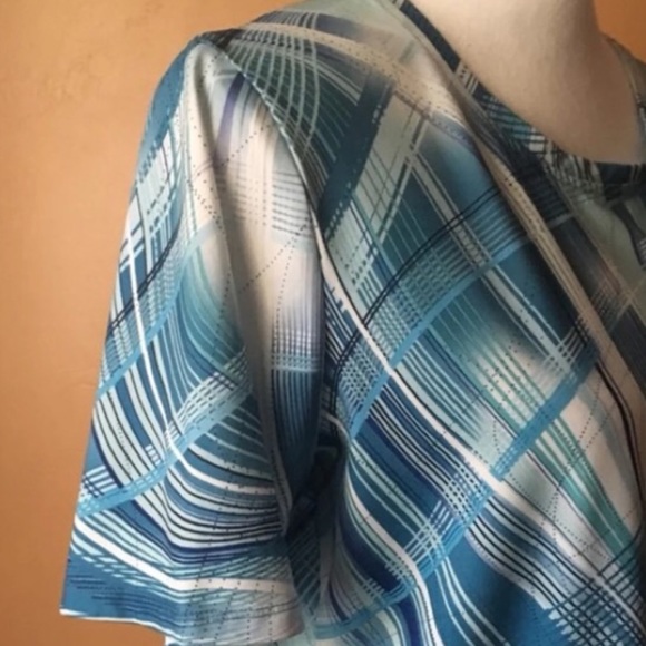 Allison Daley II Plus Size Stretch Satin Blouse (Size 1X) NWOT - Picture 3 of 4